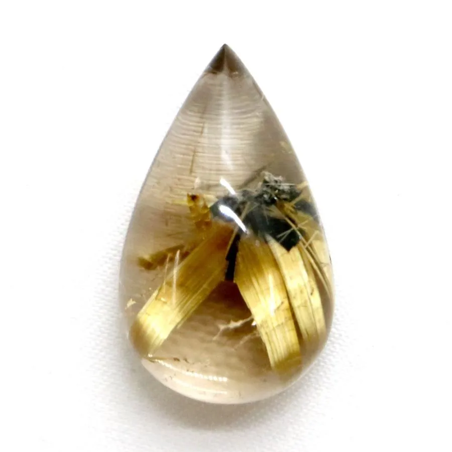 タイチンルチルクォーツ ティアドロップ24mm 21.33ct ルチルレイテッド Taichin 金紅石 ルース 裸石 マクラメ パワーストーン 天然石