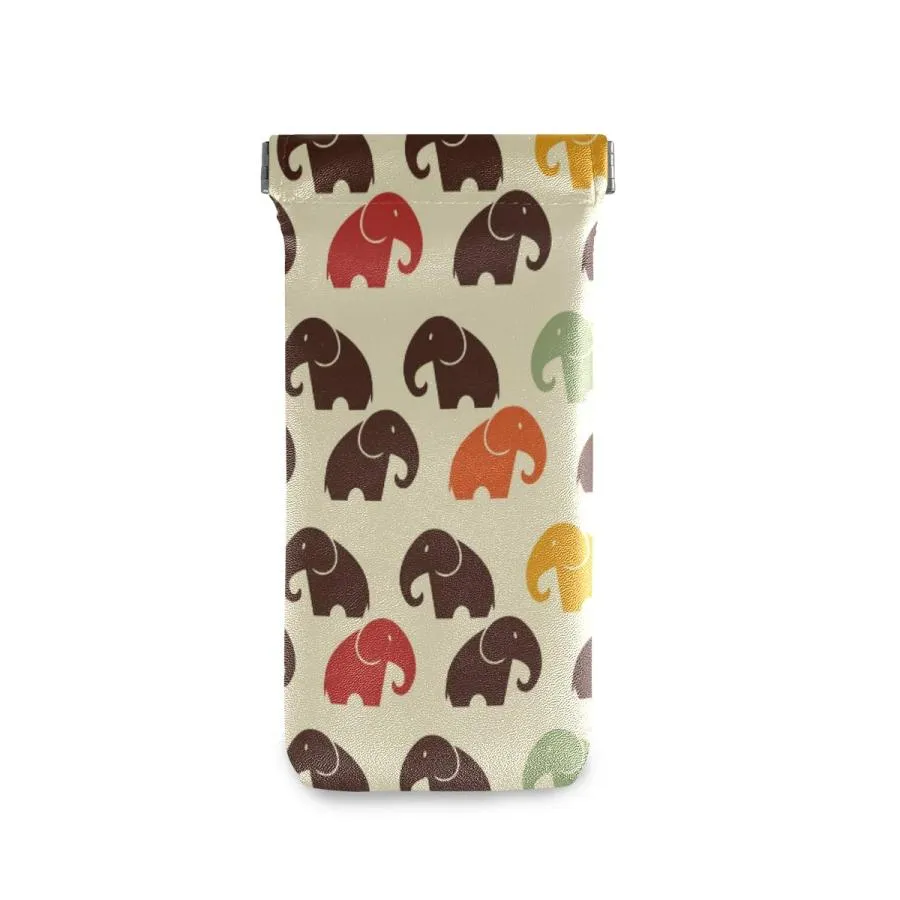 【並行輸入品】ZZAEO Stylish Colorful Cute Elephant Sunglasses Pouch Squeeze To