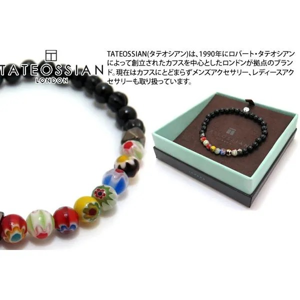 ブランド アクセサリー TATEOSSIAN タテオシアン ミルフィオリ ブレスレット（ブラックアゲート）（Mサイズ）父の日 爆買