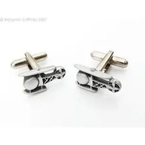 【送料無料】メンズアクセサリ― ヘリコプターカフスボタンピューターhelicopter cufflinks pewter