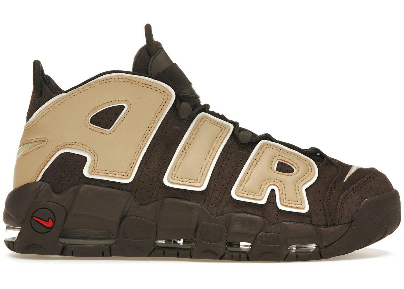 ナイキ アップテンポ 茶色 ブラウン アイボリー エアモアアップテンポ モアテン スニーカー メンズ NIKE AIR MORE UPTEMPO 96 BAROQUE BROWN / BAROQUE BROWN SESAME PALE IVORY