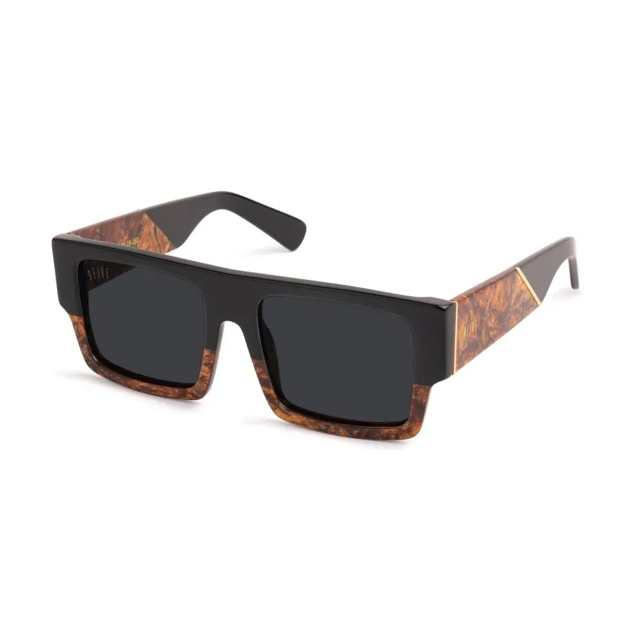 【並行輸入品】9FIVE Diego Gold Marble & 24K Gold Sunglasses with CR 39 100% UV