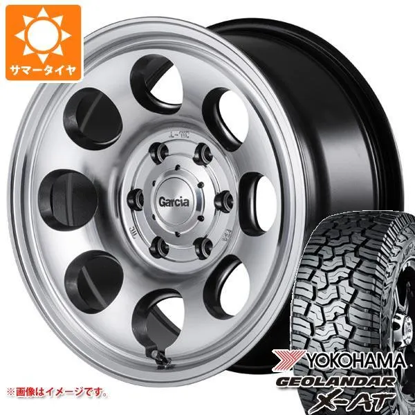 5本セット トヨタ FJクルーザー 10系用 サマータイヤ ヨコハマ ジオランダー X-AT G016 LT265/70R17 121/118Q ブラックレター ガルシア パーム8 8.0-17