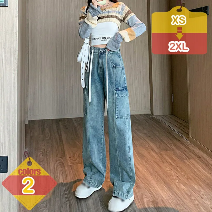 ワイドパンツ デニム レディース ジーンズ ガウチョパンツ デニムパンツ ゆったり ハイウエスト シンプル 体型カバー カジュアル おしゃれ 美脚 リラックス ジーパン ウエストゴム 動きやすい 女性用 liber-online