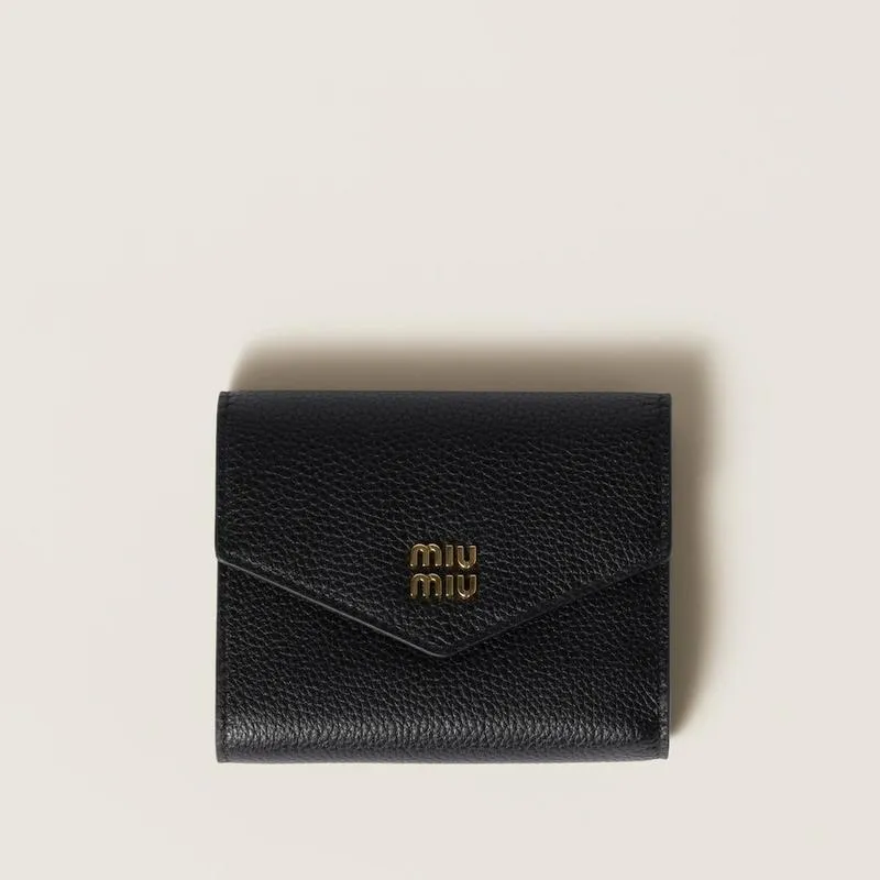ミュウミュウ MIU MIU レザー 財布 5MH040_ADT7_F0002【ブラック 】【送料無料】【正規品】
