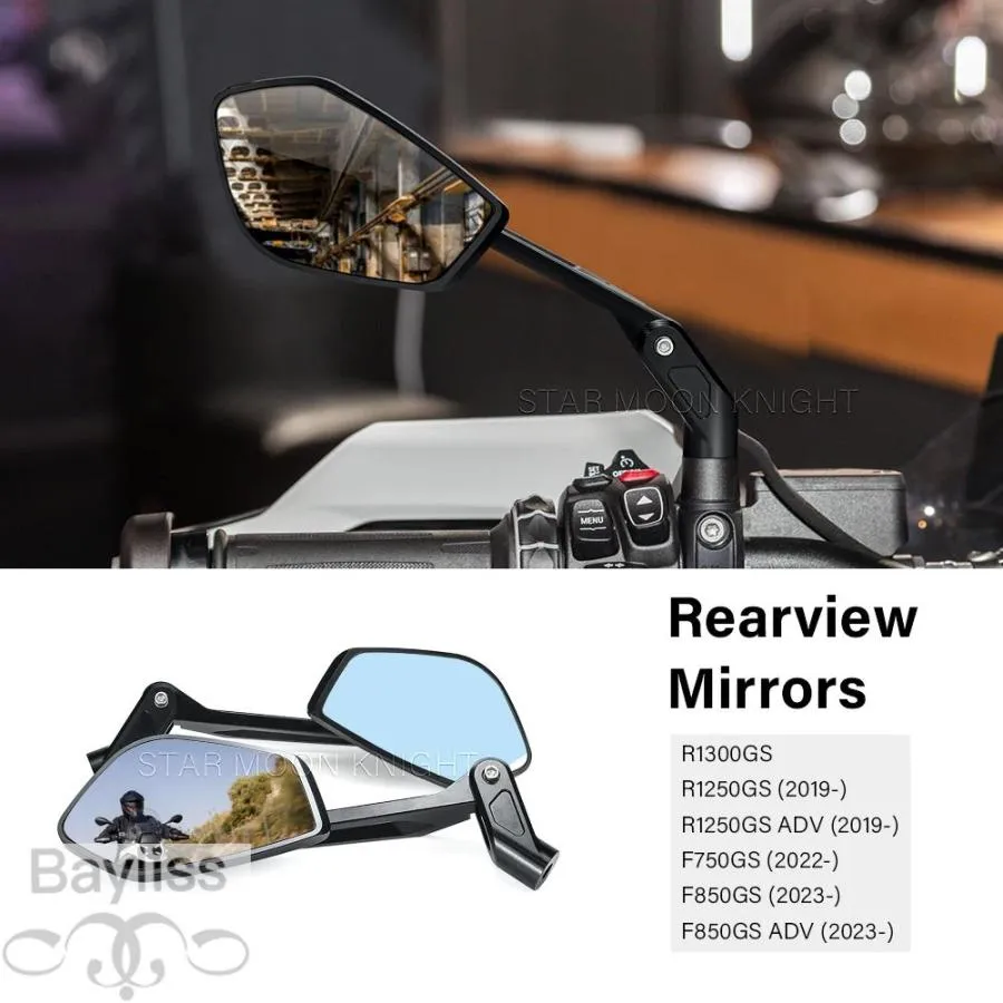 【並行輸入品】BMW用折りたたみ式バックミラー ミラーアクセサリー HD ビジョン強化 f 750 gs r 1300gs r1250gsa r 1250 gs アドベンチャー