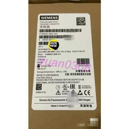 新しい 6SE6440-2UD25-5CA1周波数コンバーター