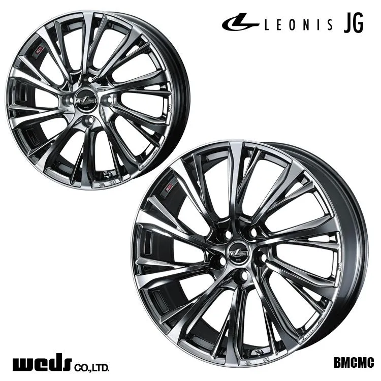 18インチ 5H114.3 7.5J 7.5J+36 5穴 ホイール 【1本単品 新品】 BMCMC （ブラックメタルコート/ミラーカット） LEONIS JG