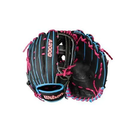 Wilson Summer 2025 A2000 1777 12.75インチ 外野 野球グローブ - 左手投げ ブラック/スカイブルー/フラミンゴ