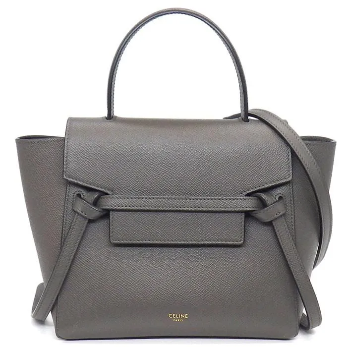セリーヌ CELINE ハンドバッグ ベルトバッグ ナノ 189003ZVA-10DC グレー カーフスキン