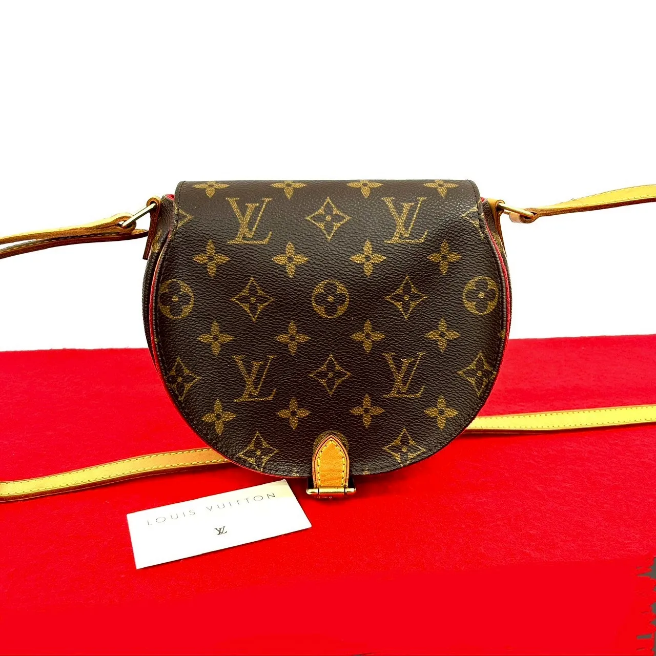 【ポイント2倍】ほぼ未使用 LOUIS VUITTON ルイヴィトン タンブラン モノグラム レザー 本革 ショルダーバッグ ポシェット サコッシュ ブラウン 24584【送料無料】【中古】