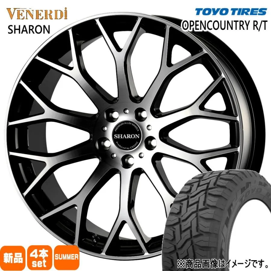 デリカD:5 アウトランダー  トーヨータイヤ 225/55R18 98Q OPENCOUNTRY R/T 夏用 サマータイヤ VENERDI SHARON 18インチ
