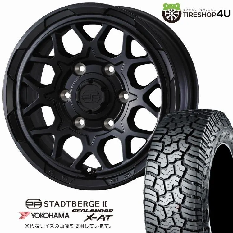 4本セット Weds STADTBERGE2 18x7.5J 6/139.7+55 MBK YOKOHAMA GEOLANDAR X-AT G016 285/60R18 ブラックレター ランクル300系 250系 LC250