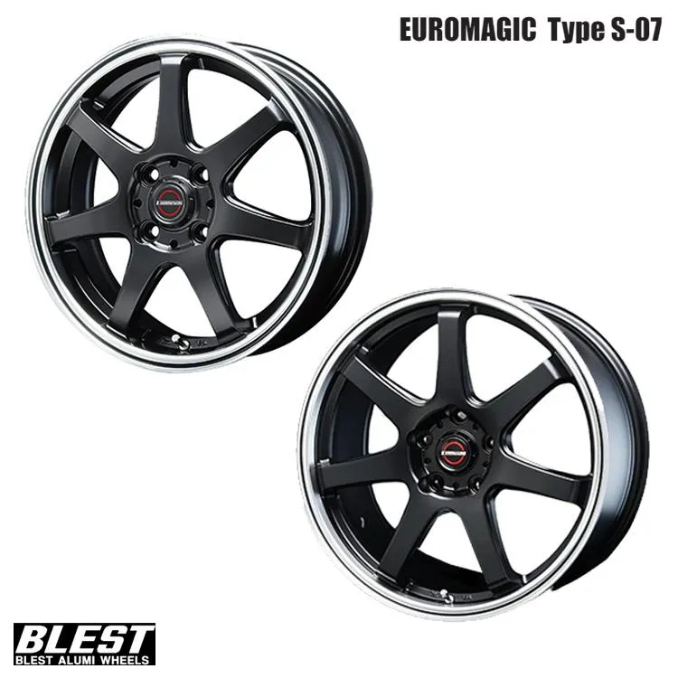 17インチ 5H114.3 7.5J 7.5J+48 5穴 ホイール 【2本セット 新品】  EUROMAGIC Type S-07 送料無料 ブレスト