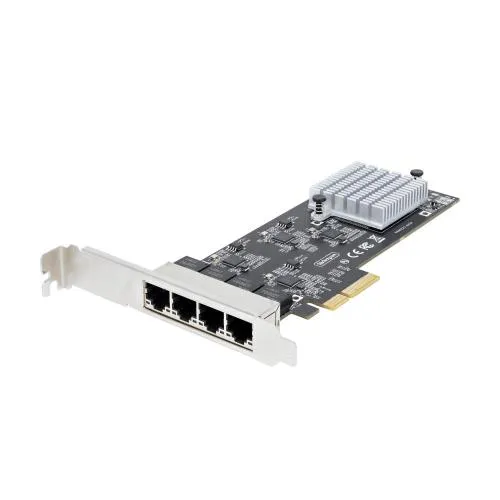 StarTech.com ネットワークアダプターカード／PCI Express x4／4ポート／2.5G／マルチギガビットイーサネット／2.5GBASE-T  NBASE-T／ジャンボフレーム／各種OS対応／PC パソコン用 PCIe LANカード／RJ45拡張 インターフェース ボード NIC PR42GI-NETWORK-CARD