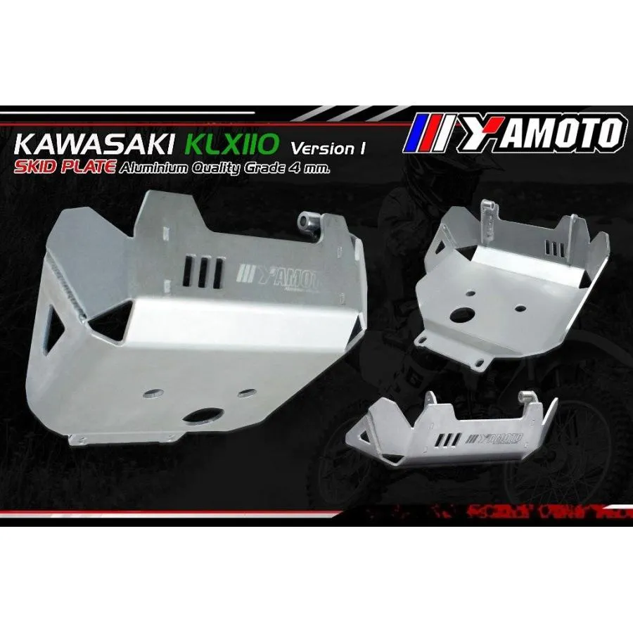 Yamoto Thailand:ヤモト タイランド Crankcase guard KLX110 V.1 カラー：Silver KAWASAKI カワサキ クランクケースカバー エンジンパーツ エンジン