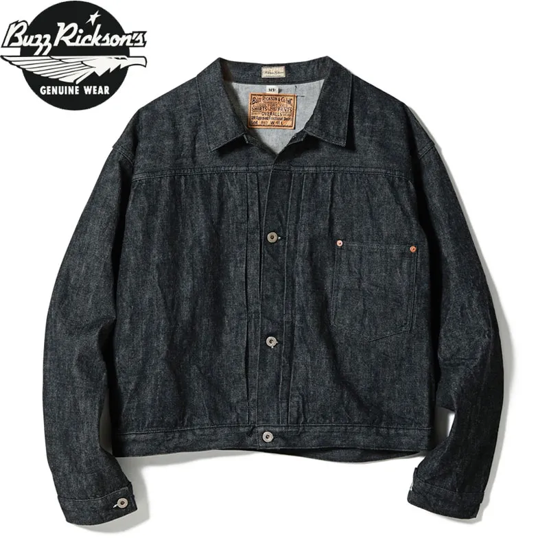 バズリクソンズ ジャケット デニム Tバック BUZZ RICKSON'S WORLD WAR II BLACK DENIM BLOUSE SPLIT TBR16042T メンズ デニムジャケット 大戦ジャケット
