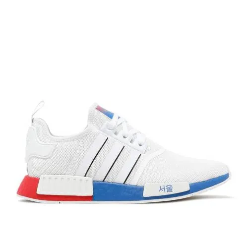 【 ADIDAS NMD_R1 UNITED BY SNEAKERS - SEOUL / CLOUD WHITE CORE BLACK BLUE 】 アディダス 白色 ホワイト コア 黒色 ブラック 青色 ブルー スニーカー メンズ