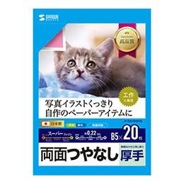 【ポイント20倍】【5個セット】 サンワサプライ インクジェット用両面印刷紙・厚手 JP-ERV5NB5NX5
