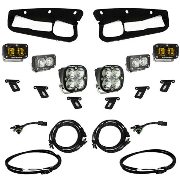 【USA在庫あり】 baj448178UP Baja Designs 21年-22年 フォード Bronco w/Steel Bumper S2 SAE Sportsmen Fog Pkt Light Kit w/Upfitter - Amber