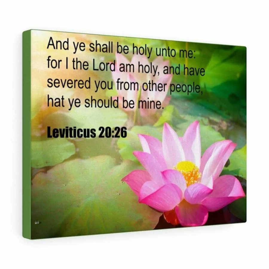 パネルアート Scripture Canvas And Ye Shall Be Holy Leviticus 20:26 Christian Wall
