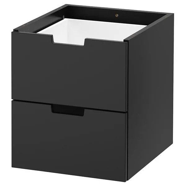 【IKEA/イケア/通販】NORDLI ノールドリ モジュール式チェスト（引き出し×2）, チャコール,…[D](70365925)