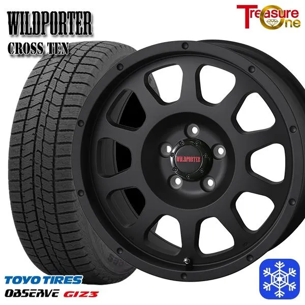 215/65R16インチ TOYO トーヨー オブザーブ ギズ3 GIZ3 5H114.3 スタッドレスタイヤホイールセット ワイルドポーター クロステン MB