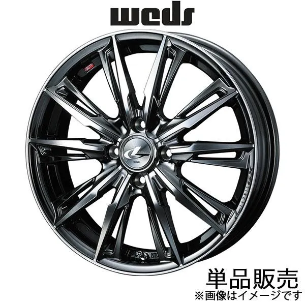 レオニスGX ヴィッツ 130系 17インチ アルミホイール 1本 ブラックメタルコート/ミラーカット 0039353 WEDS LEONIS GX