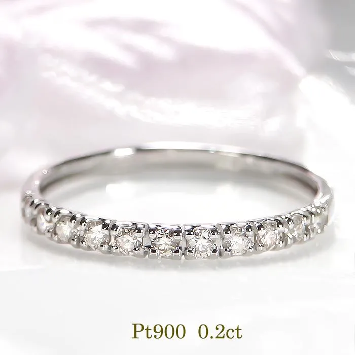 pt900/K18YG 0.2ct ダイヤモンド エタニティリング  送料無料 プレゼント 0.2カラット プチプラ 安い 細身 人気 指輪 華奢 シンプル ber0320