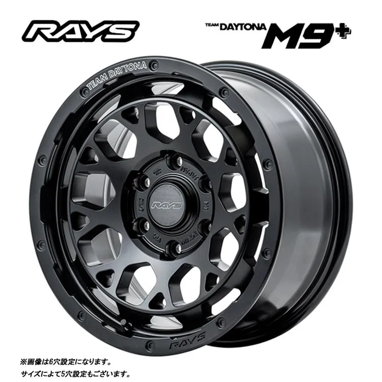 18インチ 5H114.3 7.5J 7.5J+38 5穴 ホイール 【1本単品 新品】 セミグロスブラック(BOJ) TEAM DAYTONA M9+ (BOJ) 送料無料 レイズ