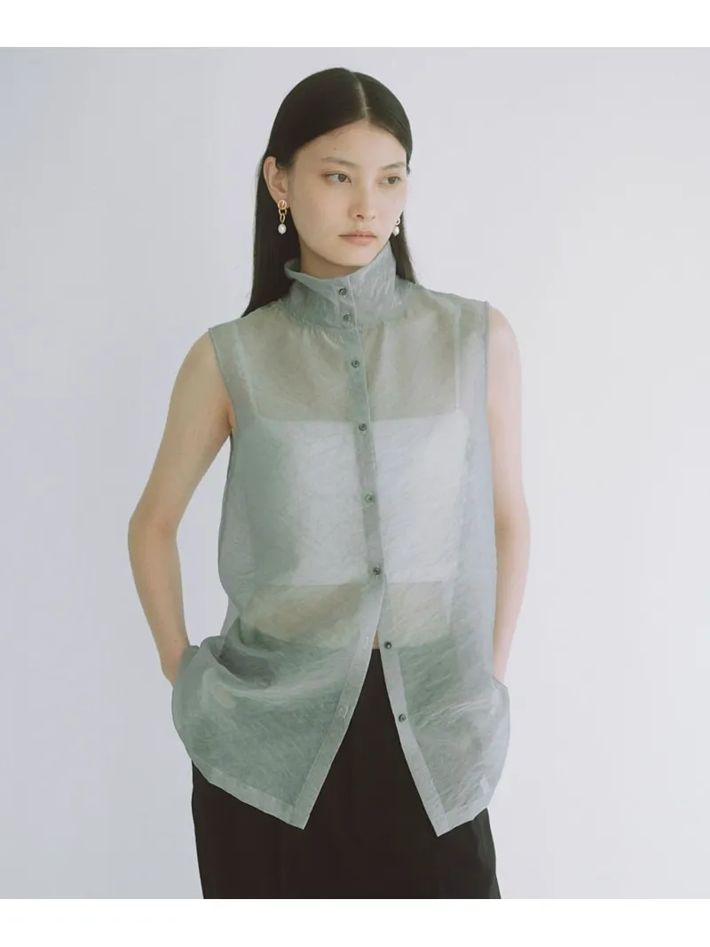 【SALE／30%OFF】＜SEASONAL COLLECTION＞シアー 2WAY ブラウス UNITED ARROWS green label relaxing ユナイテッドアローズ アウトレット トップス シャツ・ブラウス ホワイト ブラック【RBA_E】【送料無料】[ Fashion]