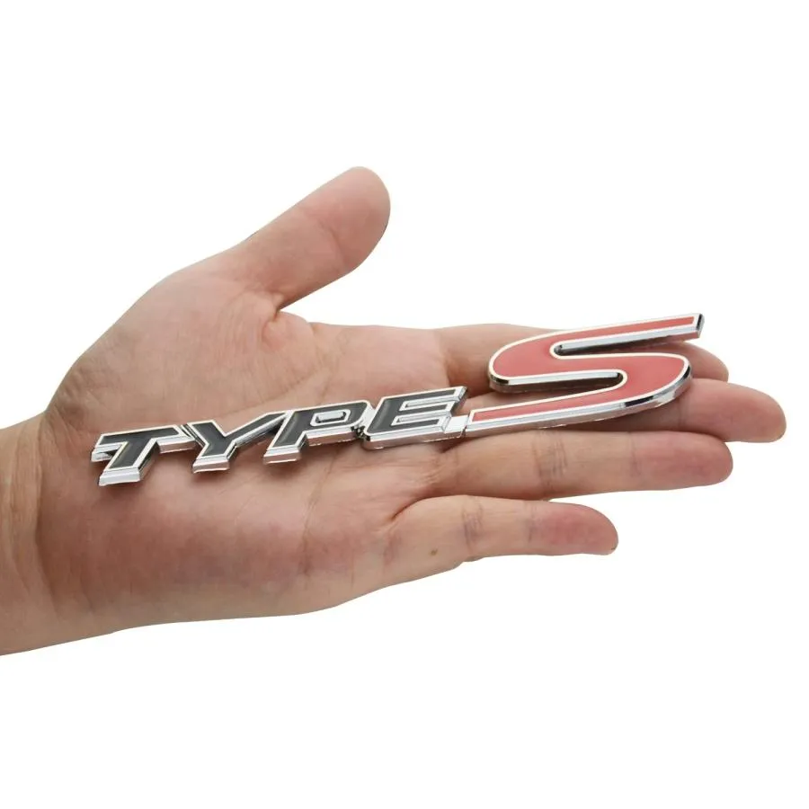 【並行輸入品】1Pc 3D Metal Type S Logo Car Emblem Nameplate Letters Premium Ra