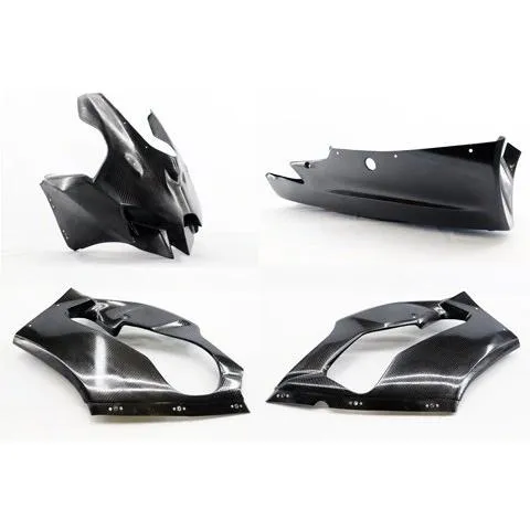 A-TECH エーテック フルカウルSTD 4点セット 素材：DC 綾織ドライカーボン / クリア塗装：なし Ninja ZX-10R KAWASAKI カワサキ フルカウル・外装セット 外装