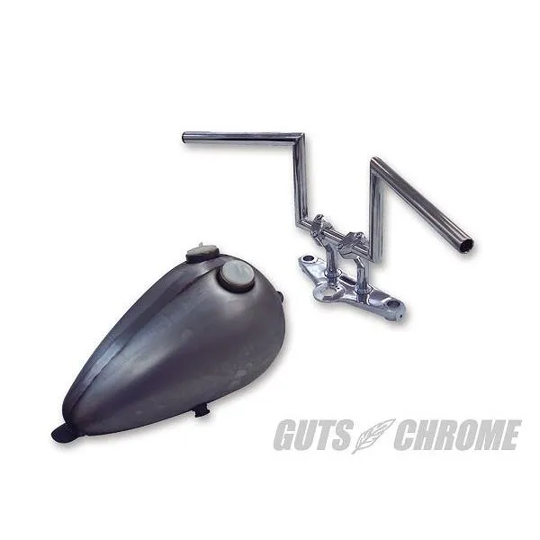 GUTS CHROME ガッツ クローム 2001-0108 81以前用 クローム Z BAR Zバー ハンドル 8インチ ヘコミ無し