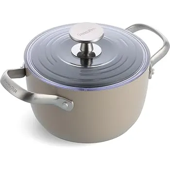 【中古】GreenPan 青米と穀物調理器 蓋付き 2クォート