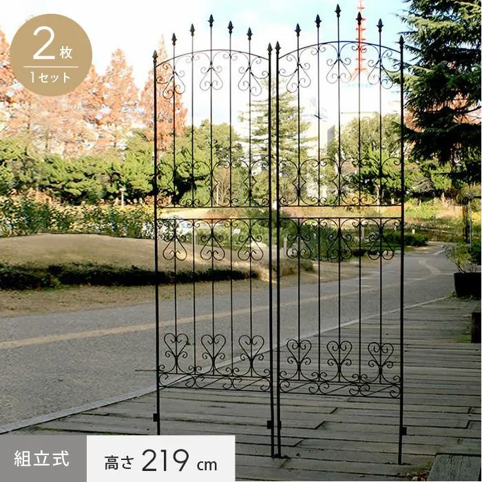 エクステリア アイアンローズフェンス2枚組 620×15×2190mm
