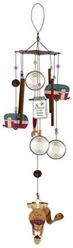 【中古】【未使用・未開封品】Sunset Vista Designs Squirrel Loves Camping Wind Chime, 39\"