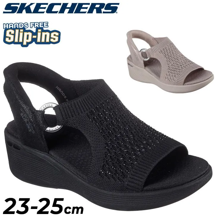 スケッチャーズ スリップインズ ウェッジサンダル レディース SKECHERS Slip-ins PIER-LITE 女性 ウェッジソール ラインストーン ハンズフリー /188001