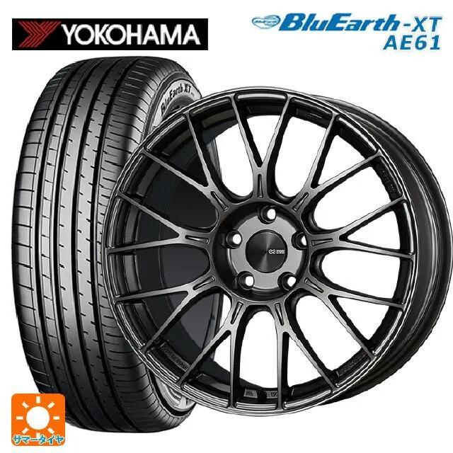 送料無料 サマータイヤホイール 4本セット 215/60R17 96H ヨコハマ ブルーアースXT AE61 エンケイ パフォーマンスライン PFM1