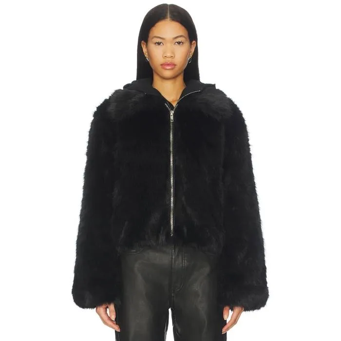 By.dyln 【 Kallie Faux Fur Jacket Women Black 】 Jacket ジャケット レディース 黒色 ブラック