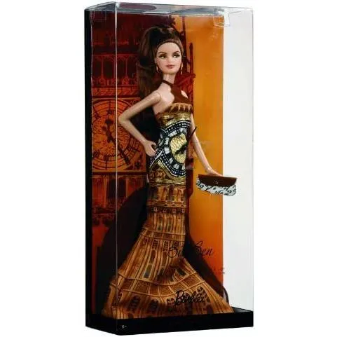 Barbie 世界のランドマークコレクションのバービー人形ビッグベン（ピンクのレーベル）