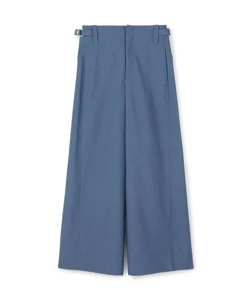 パンツ ナチュラルスラブストレッチ セミワイドパンツ レディース