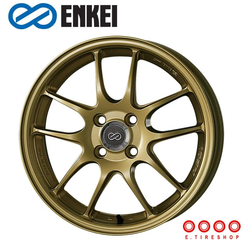 エンケイ PF01 17×7.5J PCD114.3 5H INSET+45 ボア径φ75 ゴールド G 17インチ ENKEI パフォーマンスライン ホイール 単品1本