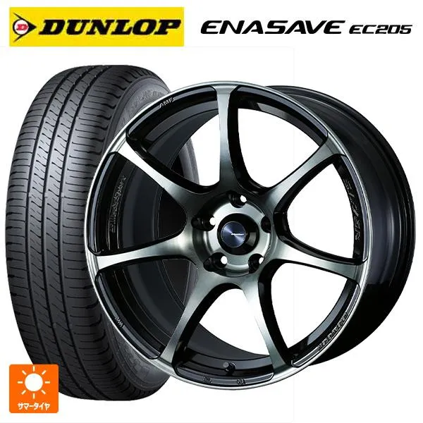 送料無料 サマータイヤホイール 4本セット 215/50R17 91V ダンロップ エナセーブEC205 ウェッズ ウェッズスポーツ SA75R 17