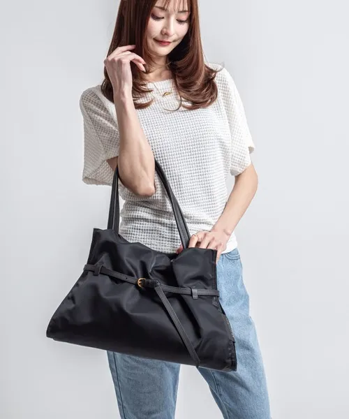 トートバッグ 「VIOLAd'ORO/ヴィオラドーロ」ドロスト ナイロントートバッグ BIANCA Lサイズ made in japan