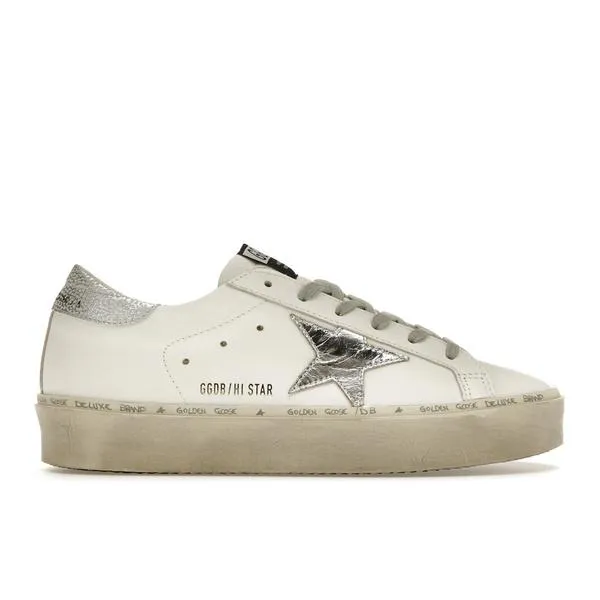 Golden Goose ゴールデングース レディース スニーカー Golden Goose Hi Star White Silver (Women's) 【サイズ US_7(24.0cm)】