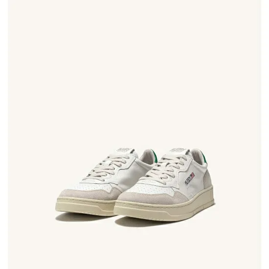 AUTRY 【オートリー】 MEDALIST LOW SNEAKERS IN SUEDE AND LEATHER COLOR WHITE AND AMAZON WOMAN (AULW-LS23) スニーカー