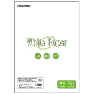 (まとめ) 長門屋商店 ホワイトペーパー B4 厚口 90kg ナ-013 1冊(100枚) 【×5セット】[21]