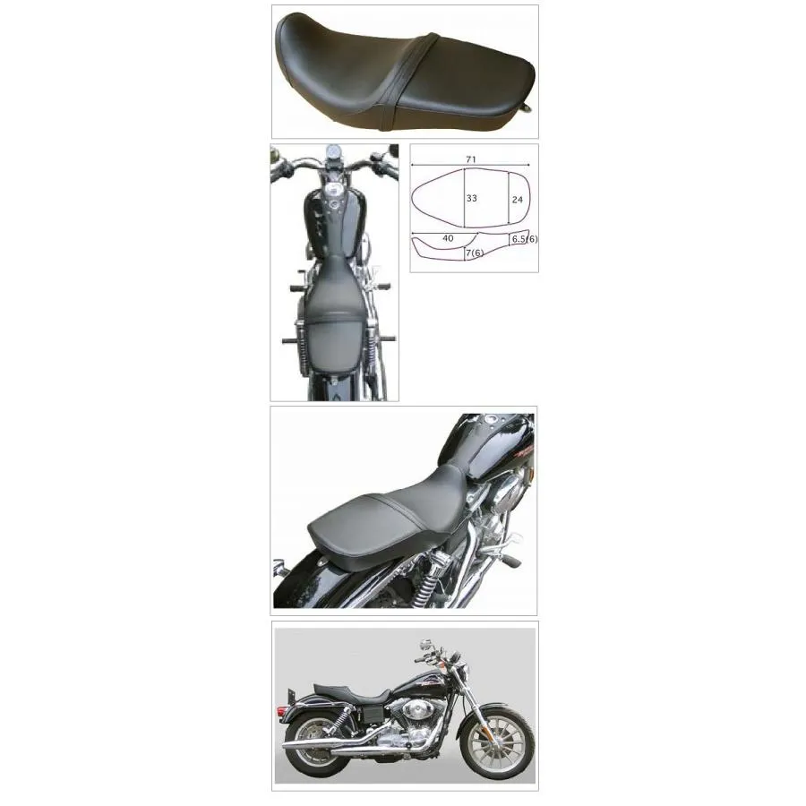 K＆H ケイアンドエイチ ダブルシート プレーン ダイナ [DYNA] 04-05 HARLEY-DAVIDSON ハーレーダビッドソン シート シート関連 外装