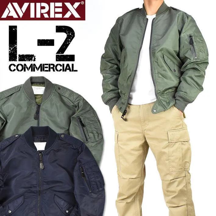 AVIREX アビレックス L-2 COMMERCIAL L2 コマーシャル フライトジャケット ミリタリー 春夏秋 軽アウター メンズ 6112105 783-5952032